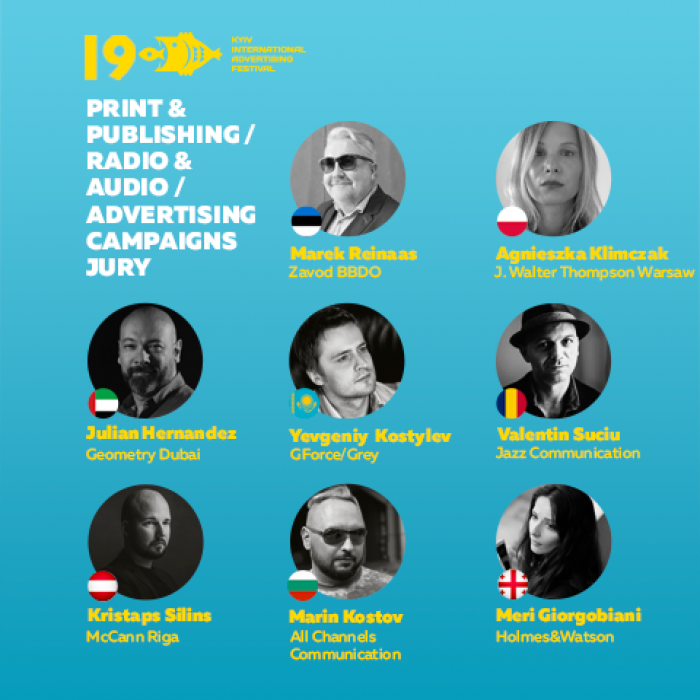 КМФР представляє команду журі конкурсів Print & Publishing, Radio & Audio та Advertising Campaigns 19-ого КМФР