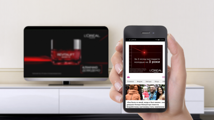 L’Oreal и Zenith первыми в Украине использовали технологию единовременной и ситуативной синхронизации ТВ и интернет рекламы 