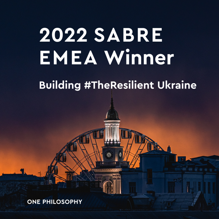 Платформа #Життєстійкі від One Philosophy — переможець цьогорічного SABRE EMEA! 